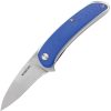 WONITAC Linerlock Folding Knife Blue G10 3" Sheepsfoot 14C28N