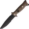 WildSteer TORK-SR Survival Knife 5.25" 14C28N Tanto Blade w/ Sheath