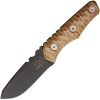 Wander Tactical Scrambler Fixed Blade Knife 3.5" Drop Point Brown Micarta