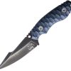 Wander Tactical Barracuda Fixed Blade Knife 4" Iron Washed w/ Sheath