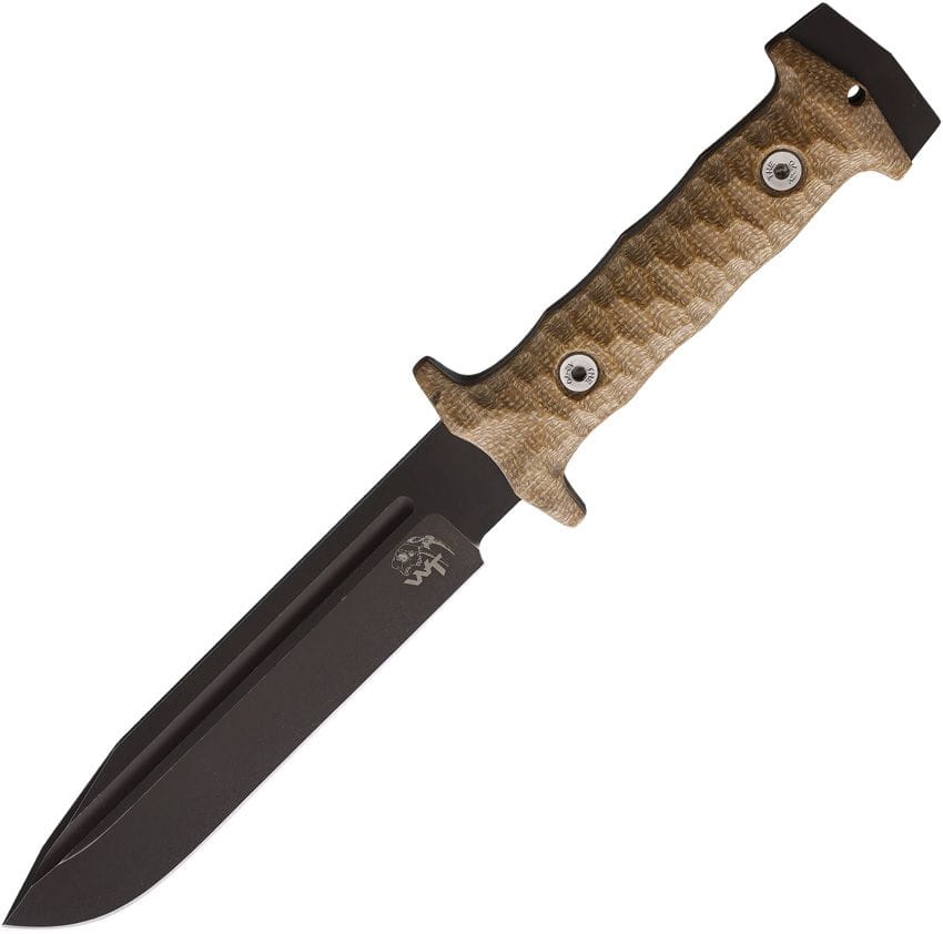 Wander Tactical Centuria Brown Fixed Blade Knife 7" D2 Steel