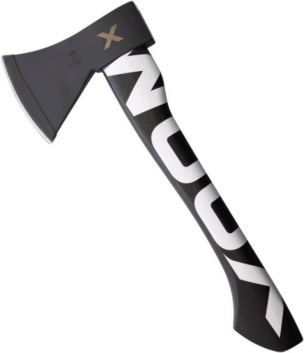 WOOX Volante Throwing Axe 1060HC Steel Black Handle White Logo