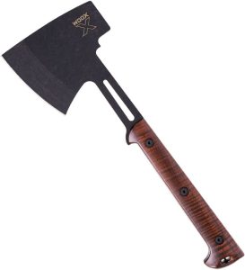WOOX Terra Axe Walnut Fixed Blade 4140 Steel Leather Sheath