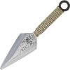 YSH02 Yoshiharu Kunai Paper Knife 2" Stainless Blade Brown Cord Handle