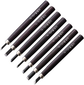 Yoshiharu HP-7 Japanese Carving Set SKS-2 Steel Chisels