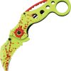 ZB051GR Z-Hunter Karambit Assisted Opening Linerlock 2.88" Yellow