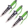 Z-Hunter Throwing Knife Set 3-Pack 4" Blade Green