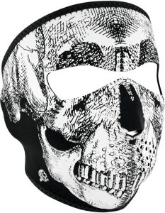 ZHWNFM002 Zan Headgear Full Face Mask Black White Skull