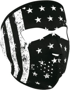 ZHWNFM091 Zan Headgear Full Face Mask Black White Flag