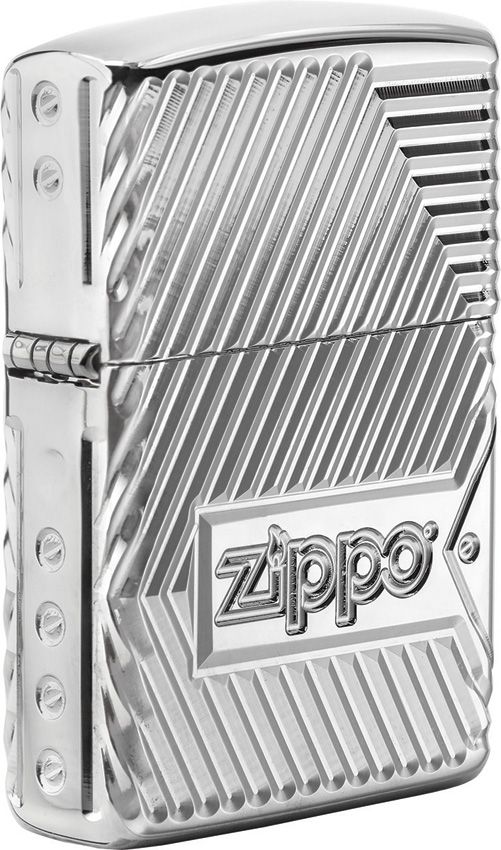 Zippo Armor Bolts High Polish Chrome Lighter
