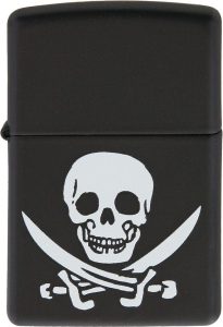ZO05911 Zippo Jolly Roger Black Matte Lighter
