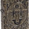 Zippo Armor St. Benedict Design Antique Brass Lighter