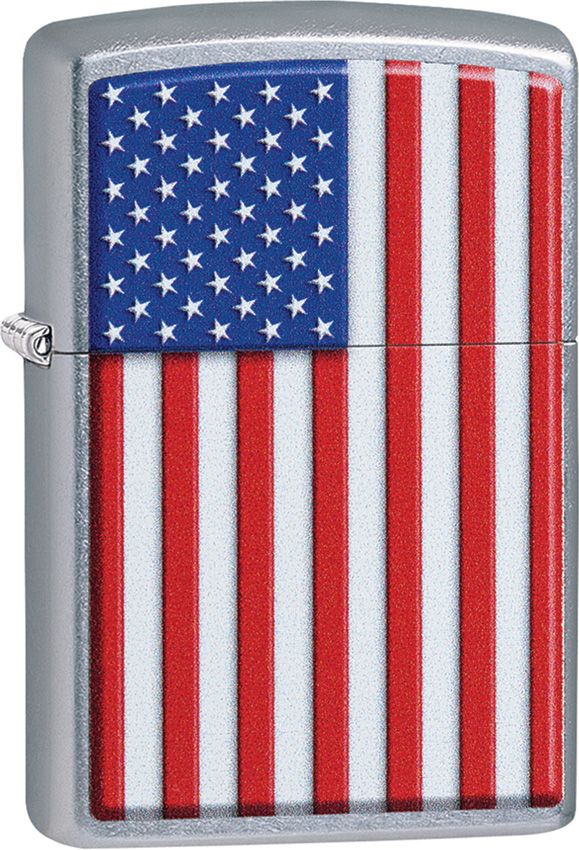 Zippo Patriotic Lighter Street Chrome