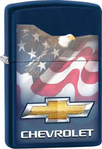 ZO08548 Zippo Chevrolet Blue Matte Lighter