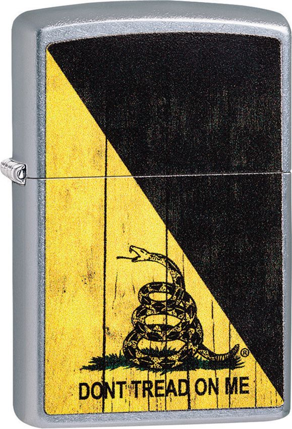 Zippo Don't Tread On Me Lighter - Street Chrome