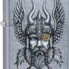 ZO09079 Zippo Viking Warrior Street Chrome Lighter