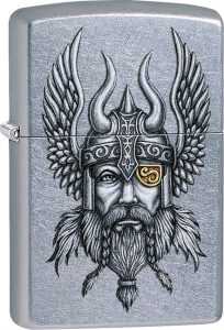 ZO09079 Zippo Viking Warrior Lighter - Street Chrome