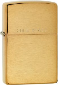 Zippo Solid Brass Lighter Brushed