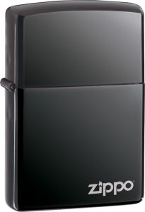 Zippo Black Ice Lighter with Logo