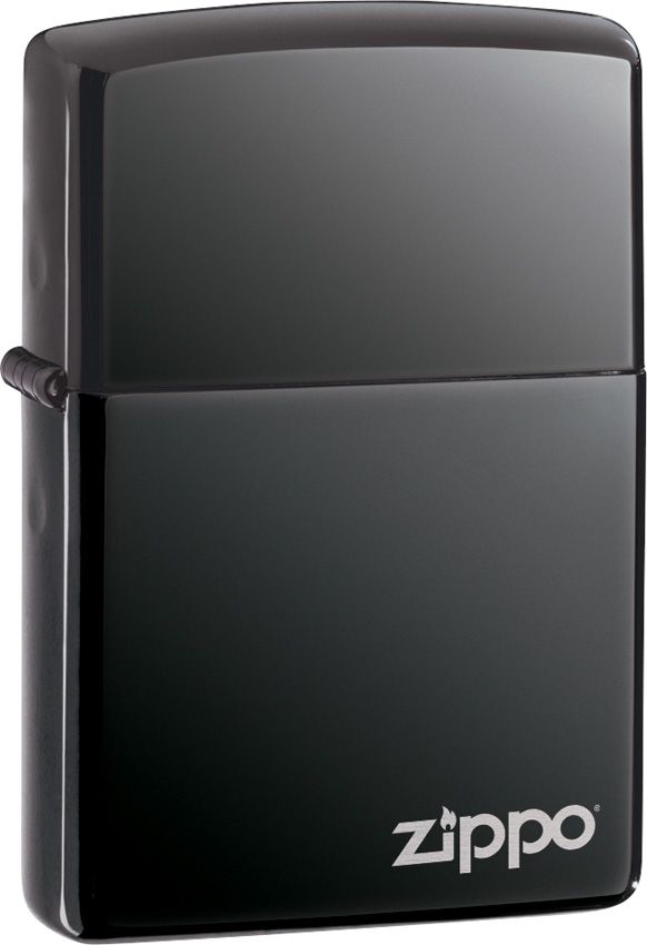Zippo Black Ice Lighter with Logo