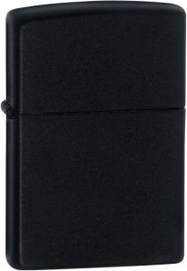Zippo Black Matte Lighter - USA Made Wind Resistant