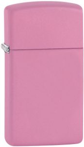 Zippo Pink Matte Slim Lighter - Compact USA Made