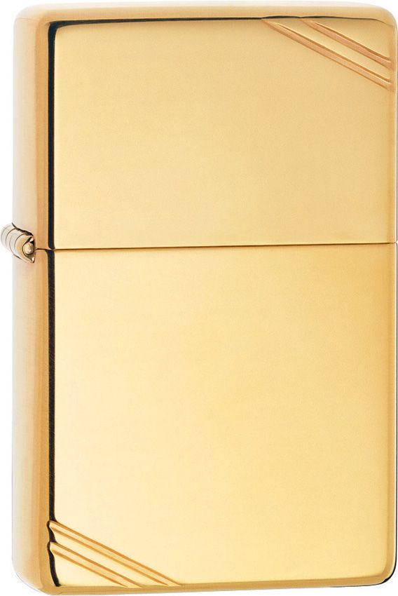 ZO11280 Zippo Vintage with Slashes Brass Lighter - Polished