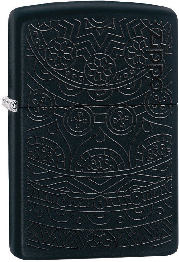 Zippo Tone on Tone Design Lighter - Black Matte