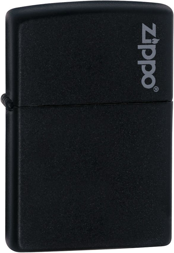 ZO11343 Zippo Black Matte Logo Lighter
