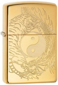 Zippo Tiger Dragon Gold Lighter