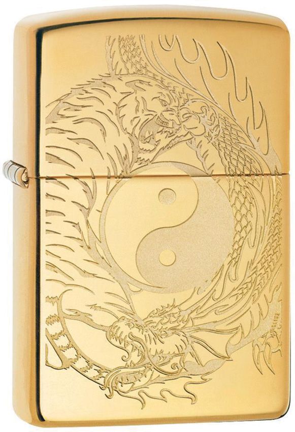Zippo Tiger Dragon Gold Lighter
