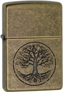Zippo Tree of Life Antique Brass Lighter