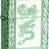 Zippo Dragon Design Armor High Polish Green Lighter
