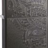 Zippo Iced Paisley Lighter Gray Dusk