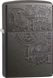 Zippo Iced Paisley Lighter - Gray Dusk