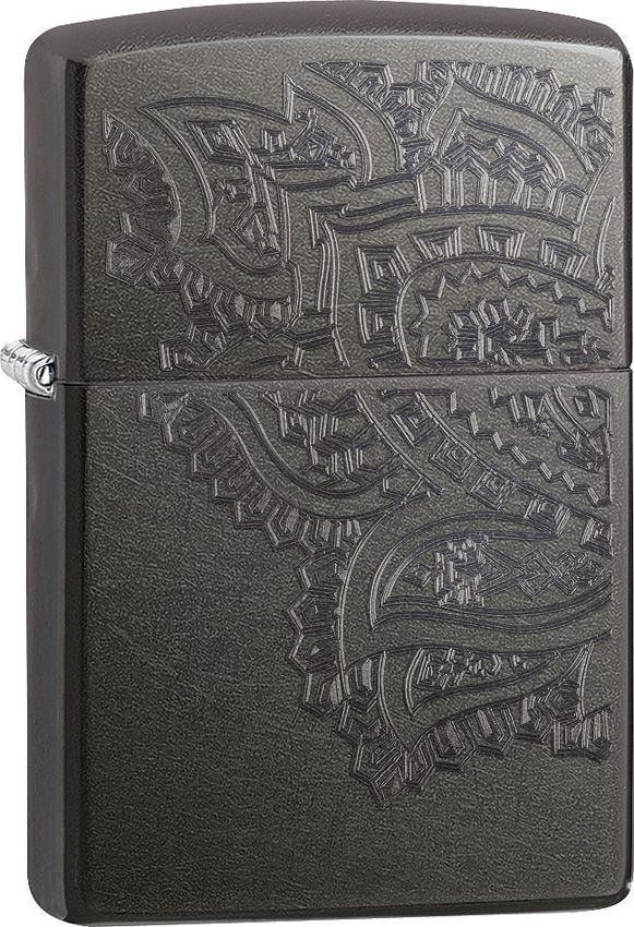 Zippo Iced Paisley Lighter - Gray Dusk