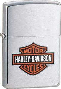 Zippo Harley Bar & Shield Brushed Chrome Lighter