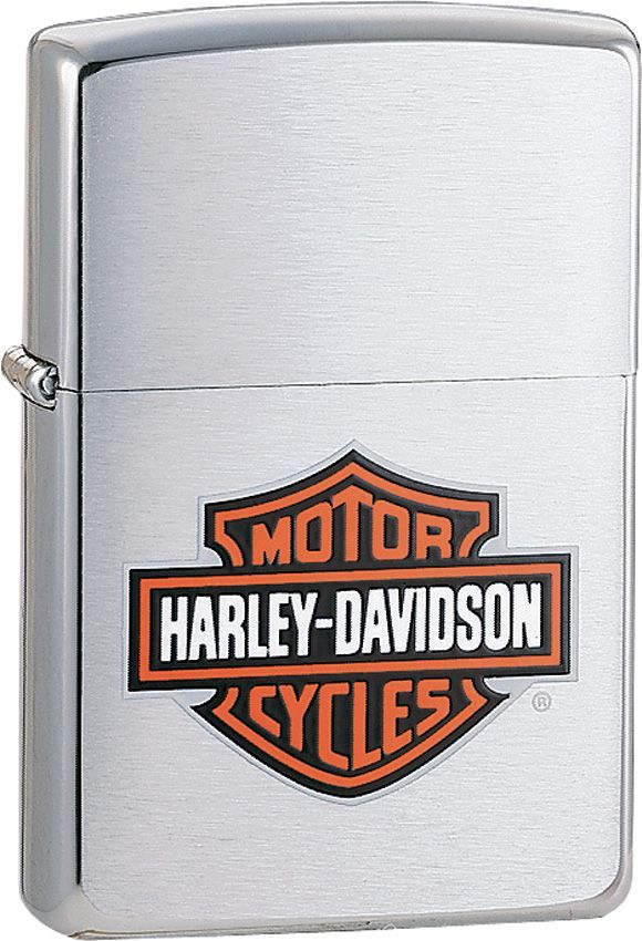 Zippo Harley Bar & Shield Brushed Chrome Lighter