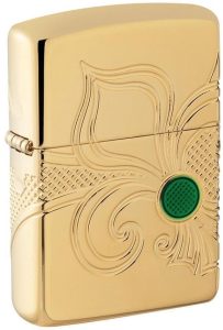 Zippo Armor Fleur De Lis Gold Lighter