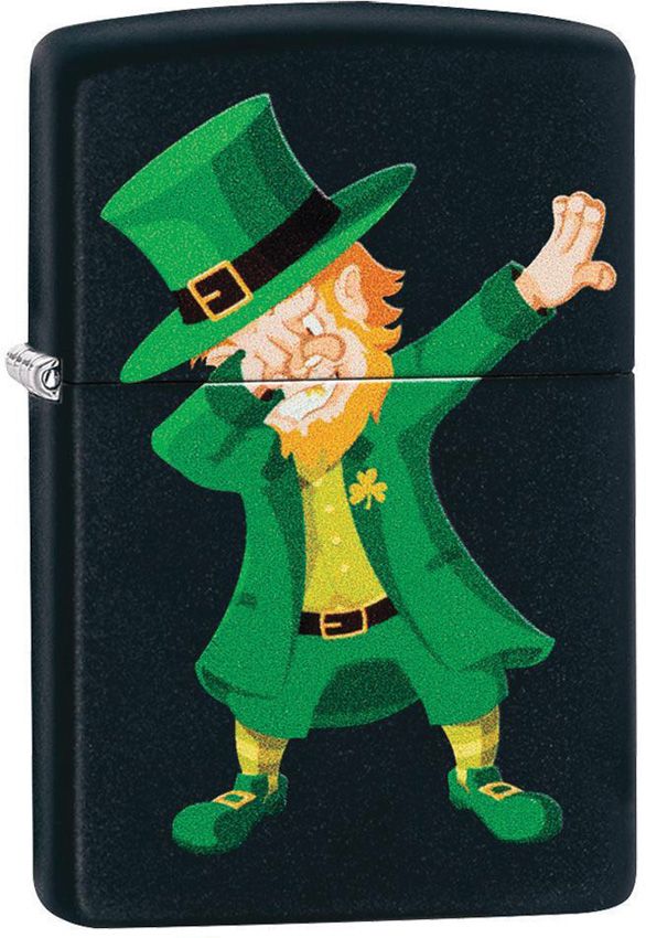 Zippo Leprechaun Lighter Black Matte