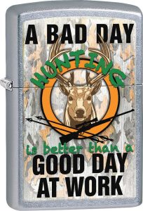Zippo Bad Day Hunting Lighter - Street Chrome