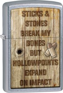 Zippo Sticks and Stones Lighter - Street Chrome