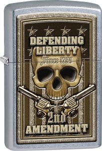 ZO15240 Zippo Defending Liberty Lighter - Street Chrome