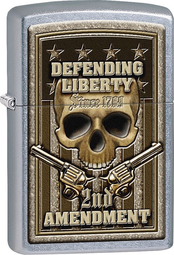ZO15240 Zippo Defending Liberty Lighter - Street Chrome