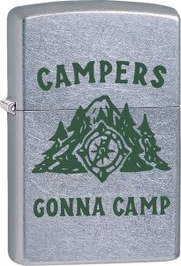 ZO15242 Zippo Campers Gonna Camp Lighter - Street Chrome