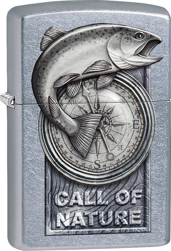 ZO15255 Zippo Call of Nature Street Chrome Lighter