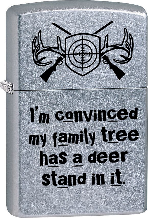 Zippo Family Tree Stand Street Chrome Lighter