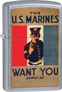 ZO15272 Zippo USMC Street Chrome Lighter