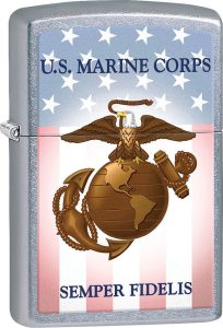 Zippo USMC Lighter - Street Chrome Official Marine Corps