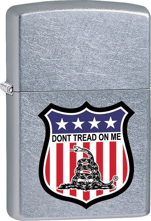 Zippo Don't Tread On Me Lighter - Street Chrome
